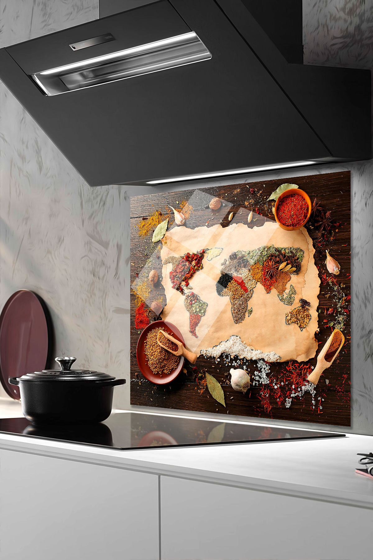 CAM Baharat Haritası, Tezgah Ankastre Arkası Koruyucu