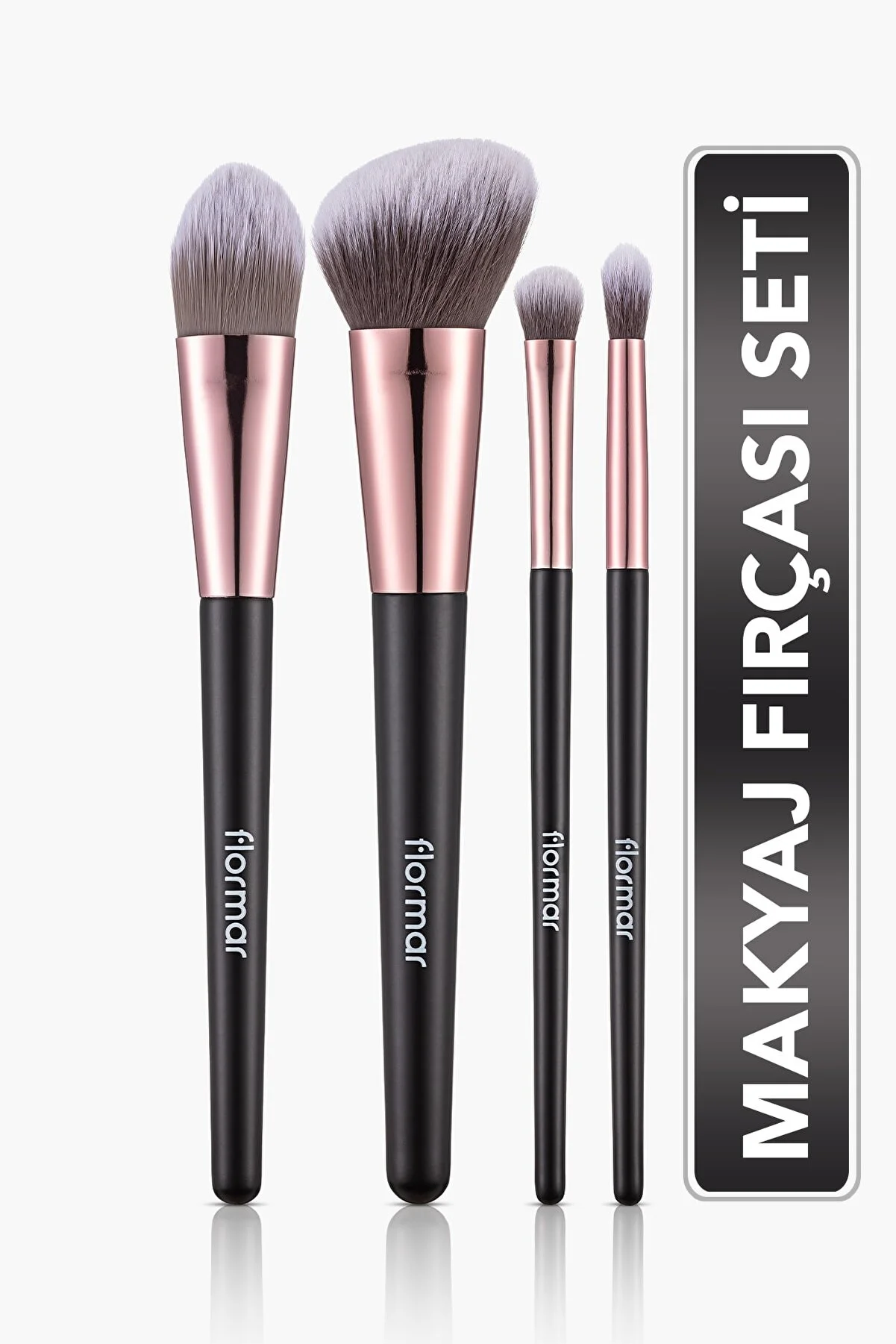 4'lü Makyaj Fırçası Seti (Allık-Fondöten-Far-Crease) - Makeup Brush Set